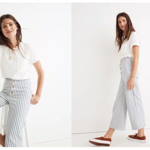 Emmett Wide-Leg Crop Pants in Stripe:  Size 27